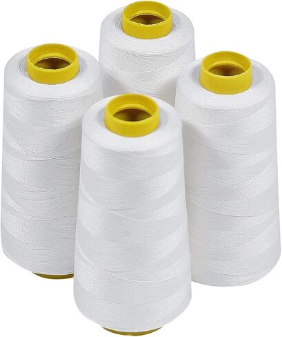4 Large Cones (3000 Yards Each) of Polyester Threads for Sewing Quilting Serger RED Color from Threadnanny in Saudi Arabia