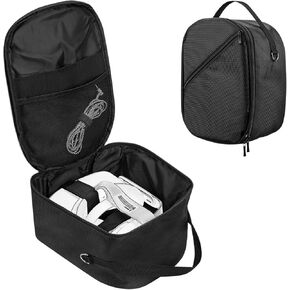 GEEKRIA Shield Storage Case Carrying Case Compatible with Meta Quest 3S, Quest 3, Quest 2, Quest Pro, Pico Neo 3, Shockproof Bag for Protect VR Device and Accessories, Suitable for Travel Bag