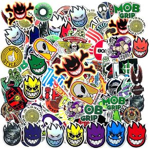 100Pcs Skateboard Stickers, Skateboading Pack Stickers for Suitcase Skateboard Laptop Computer Water Bottles Car Teens Boys Girls Decal Waterproof Sticker.