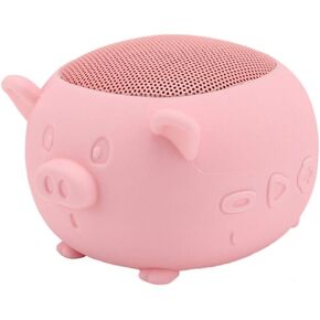 Cute Bluetooth Speaker, Lovely Pig Mini Portable Bluetooth 5.0 Speaker Built in Mic for Desk Decoration Home Traveling Outgoing (Pink)
