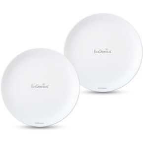 EnGenius Wi-Fi 6 (802.11ax) 5GHz 1,200 Mbps, 2x2 Outdoor Wireless Bridge, 26 dBm, high gain 19 dBi Directional Antenna, IP-55 housing, up to 6 Miles Point-to-Point [EnStation6]