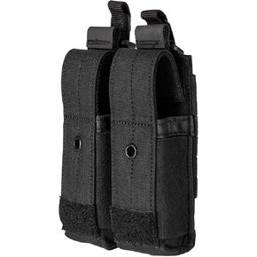 5.11 Tactical Flex Double Pistol Mag Pouch Holster - Versatile Flex-HT Mounting, Waterproof Straps, Durable - Black, 1 SZ, Style 56678