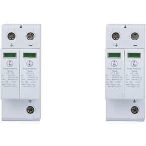 2P Surging Protective Device 2Pcs Voltage Arrester Device, DC Photovoltaic Lightning Protector Home House Surging Protector for Home Commercial Lightning Protection