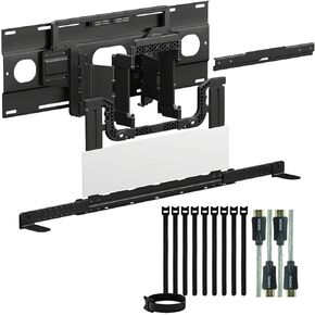 Sony Ultra-Slim TV Wall Mount Bracket for Select Sony TVs Bundle with Soundbar Bracket, 6-Feet HDMI Cable, and Focus Camera Hook-and-Loop Fastening Cable Ties (4 Items)
