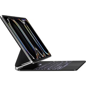 A2C iPad Pro 13-inch (2024 M4) Magnetic Keyboard Case - Ultra Slim Bluetooth iPad Keyboard with Backlit Keys, Multi-Touch Trackpad, Floating Cantilever Stand, Magic Keyboard Style Design, Black