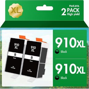 910XL Ink Cartridges for HP Printer for HP 910 XL 910XL Ink Cartridges Compatible with HP OfficeJet Pro 8020 8025 8028 8035 Printer (2 x for HP 910XL Black Ink Cartridges)