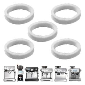 5 Pcs Felt Washer Replacement for Breville Espresso Machine Grinders - Compatible with BES870, BES878, BES880, BES980, BCG820 Models Wool Ring Accessories