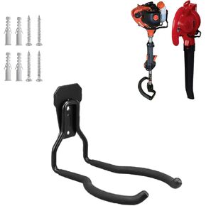 Garden Power Tool Hanger, Garage Wall Hooks, Weedeater Rack, String Trimmer Hanger, Weedeater Hanger, Utility Hooks for Garage Tool Organizers and Storage Black-2 Pcs