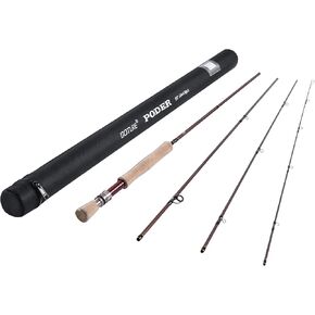 Goture Fly Fishing Rod، 9ft 4-Piece Fly Rod مع حقيبة حمل المياه العذبة المالحة، 30+36T من ألياف الكربون Fly Rod، قضيب صيد محمول للسفر لصيد سمك السلمون المرقط، 9FT 7WT in Kuwait