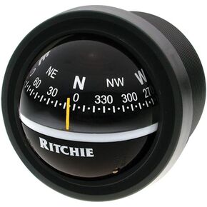 Ritchie Navigation V-57.2 Explorer Compass - Dash Mount, Black with Black Dial, one Size