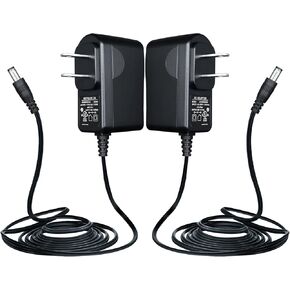 2Pack 12V 1A/1000mA 10ft Long Power Supply Adapter, 12W Adaptor AC to DC Adapter Cord for LED Strip Lights, Keyboard, BT Speaker, Router, Webcam, CCTV Camera and More, UL Listed