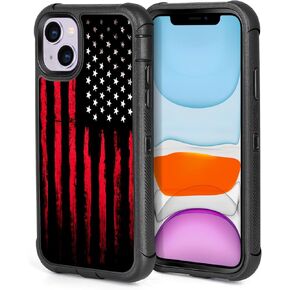 Compatible with iPhone 15 Case Camo Leaf Design for Men Boys Kids, 3-Layer Rugged Shockproof Hard Plastic Bumper +Soft Silicone Rubber Heavy Duty Protection Cover