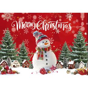 7x5ft Christmas Backdrop Merry Christmas Party Decoration Christmas Photo Banner Signs Xmas Photography Background Photo Props for Winter New Year Xmas Eve Family Party Decoration Supplies