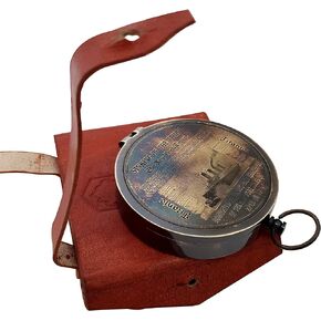 Nautical Compass Maritime Vintage Titanic Brass Magnetic Functional Pocket Compass for Outdoor Camping Hiking Home & Table Decor