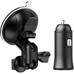 BOBLOV Car Suction Mount Only for KJ23/KJ23Pro Body Camera, Car Mount and a Car Charger ONLY for KJ23/KJ23Pro Body Camera, Dash Camera Accessories for Body Camera(Camera not Included)