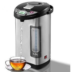 EavAire Digital Water Boiler Kettle Warmer, Fahrenheit Temp Display, Shabbat Manual Pump, Child-Proof Lock, Quick-Temp or Boil Option, Modern Design for Tea, Coffee, 5 Liter Capacity, Home and Office…