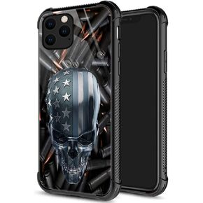 DJSOK Case Compatible with iPhone 13 Case, Classic Wood Grain Old Flag Case for iPhone 13 Cases for Man Boys Girls Dual Layer Shockproof Rugged Cover Pattern Design Cover