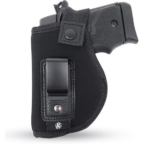 IWB Gun Holster by PH - Concealed Carry Soft Material - Soft Interior - Fits Most Small 380, Keltec, Sig P238, S&W Bodyguard .380 - Remington RM .380 - Rug TCP - Seecamp LWS32 LWS38 - Diamond Back DB