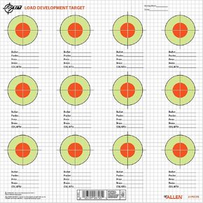 Allen Company EZ Aim® Load Development Paper Shooting Targets, 13.5" Square, 25-Pack, Black