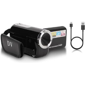 Pomya Video Camera Camcorder, Full HD 1080P 16MP 16X Digital Zoom Video Camera with 2.0 in Rotatable Screen, Video Recorder Vlogging Camera for YouTube