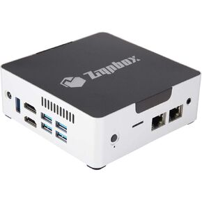 Zignbox GL02V2 كمبيوتر صغير بدون مروحة معالج Intel Celeron N4000 يصل إلى 2.6 جيجا هرتز، 4 جيجا بايت رام، 120 جيجا بايت SSD، Dual HDMI، Dual LAN، Windows 10 Pro in Kuwait