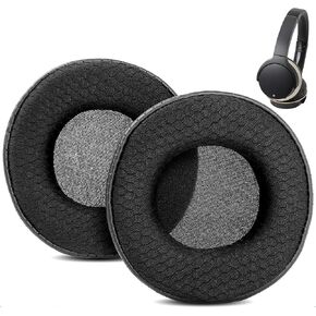 Breathable Replacement Earpads Cushion Compatible with ATH-AR3BT ATH AR3BT Headphone Ear Pads with Mesh Fabric/Punched Protein Leather and Memory Foam