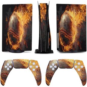 Baseball Fire Distinctly for Model 5 Skin Accessories Cover Skins Anime Vinyl Cover Sticker Full Set for Model5 Disc Edition