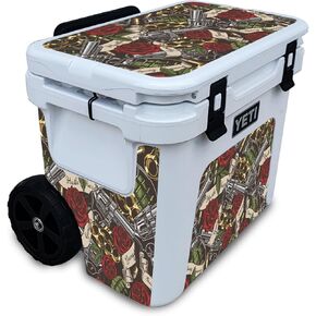 Cooler Skin Compatible with Yeti Roadie 32 Wheeled Cooler - Gangster Life - Premium 3M Vinyl Protective Wrap Decal Cover - Easy to Apply | Crafted in The USA by MightySkins