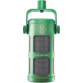 Podcast Professional Dynamic Mic for Podcast, Broadcast, Streaming, Gaming & VC - XLR Connection, No Phantom Power Required - Lifetime Microphone Warranty - Designed & Built in UK (Green)