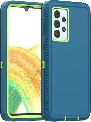 حافظة AICase لهاتف Galaxy A33 5G، حماية شديدة التحمل من السقوط، هيكل كامل متين مقاوم للصدمات/الغبار، غطاء هاتف متين واقٍ عسكري من 3 طبقات لهاتف Samsung A33 5G in Kuwait