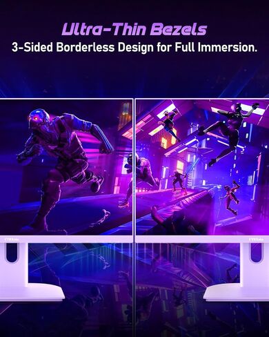27 inch Gaming Monitor, Gaming Monitor FHD-1920X1080P, 165Hz, 1ms, FreeSync/G-Sync, Ultrawide PC Monitor, HDMI/DisplayPort/USB Vesa/Wall Mount Computer Monitor-Purple in Saudi Arabia