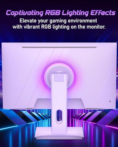27 inch Gaming Monitor, Gaming Monitor FHD-1920X1080P, 165Hz, 1ms, FreeSync/G-Sync, Ultrawide PC Monitor, HDMI/DisplayPort/USB Vesa/Wall Mount Computer Monitor-Purple in Saudi Arabia