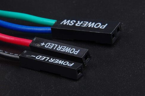 16mm Chassis Metal Button Switch with 100m 3.3FT Extension Cable Red Yellow Blue Green LED for DIY Computer and Restart Switch (Green Symbol) in Saudi Arabia