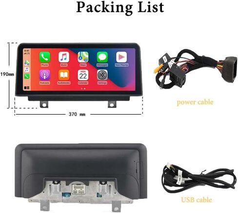 شاشة Linux CarPlay مقاس 10.25 بوصة لسيارة BMW 1/3/4 Series F20 F30 F31 F32 F33 F34 اللاسلكية Apple CarPlay التحديثية جهاز استقبال ستيريو راديو السيارة بنظام Android مع شاشة عرض تعمل باللمس بنظام NBT (2012-2017) in Kuwait