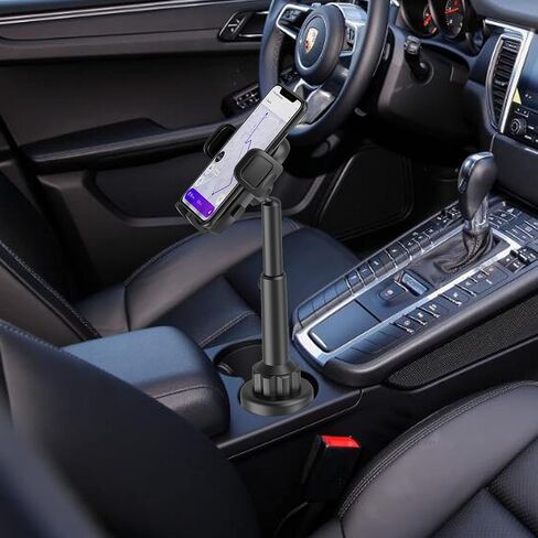 Cup Holder Phone Mount for Car, Universal Cup Holder Phone Holder for Car Truck, Cupholder Cradle with Adjustable Height, 360° Rotation, Compatible with iPhones, Andriod Phones in Saudi Arabia