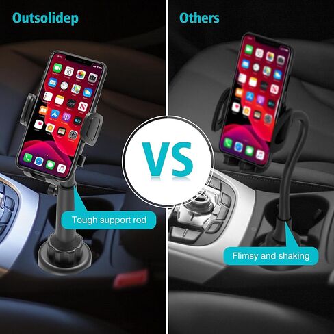 Cup Holder Phone Mount for Car, Universal Cup Holder Phone Holder for Car Truck, Cupholder Cradle with Adjustable Height, 360° Rotation, Compatible with iPhones, Andriod Phones in Saudi Arabia