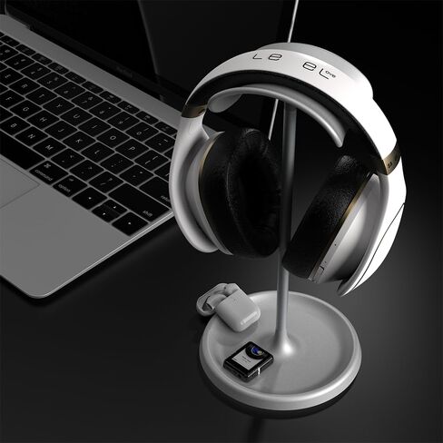 Heightened Headphone Stand, Deskt Headphone Stand with Headphone Cable Storage Clip, Heavy Duty Gaming Headphone Stand with Base Curved Storage Applicable to Sony, Bose, Beats AirPods MAX in Kuwait