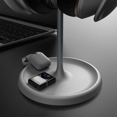 Heightened Headphone Stand, Deskt Headphone Stand with Headphone Cable Storage Clip, Heavy Duty Gaming Headphone Stand with Base Curved Storage Applicable to Sony, Bose, Beats AirPods MAX in Kuwait
