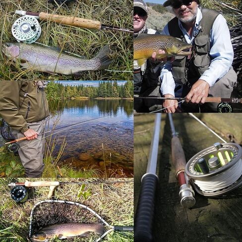 Goture Fly Fishing Rod، 9ft 4-Piece Fly Rod مع حقيبة حمل المياه العذبة المالحة، 30+36T من ألياف الكربون Fly Rod، قضيب صيد محمول للسفر لصيد سمك السلمون المرقط، 9FT 7WT in Kuwait