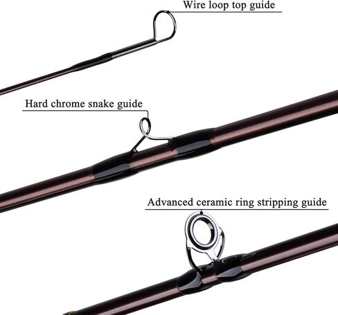 Goture Fly Fishing Rod، 9ft 4-Piece Fly Rod مع حقيبة حمل المياه العذبة المالحة، 30+36T من ألياف الكربون Fly Rod، قضيب صيد محمول للسفر لصيد سمك السلمون المرقط، 9FT 7WT in Kuwait