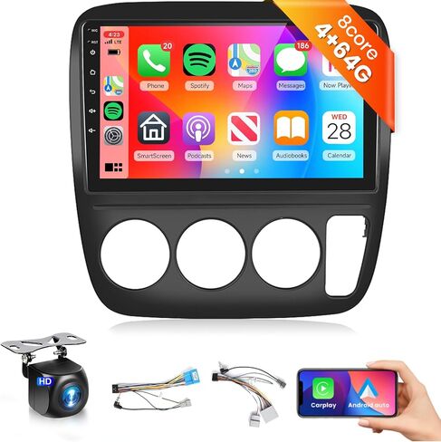 8 Core 4G 64G ستيريو سيارة لهوندا CRV 1997 1998 1999 2000 2001 راديو مع CarPlay لاسلكي Android Auto DSP/ 46EQ 9 بوصة 1280x720 شاشة تعمل باللمس WiFi BT 5.0 RDS/FM MirrorLink GPS كاميرا احتياطية 59 واجهة مستخدم in Saudi Arabia