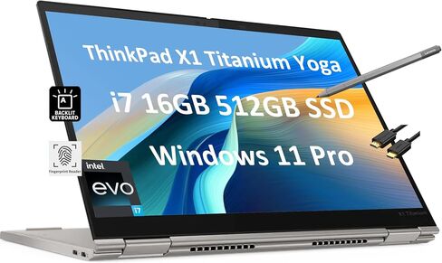 Lenovo ThinkPad X1 Titanium Yoga 2-in-1 Laptop (13.5" QHD Touchscreen, Intel Core i7-1160G7, 16GB RAM, 1TB SSD, Precision Pen), AI PC for Designer & Photographer, Lightweight, 3-Year WRT, Win 11 Pro in Saudi Arabia