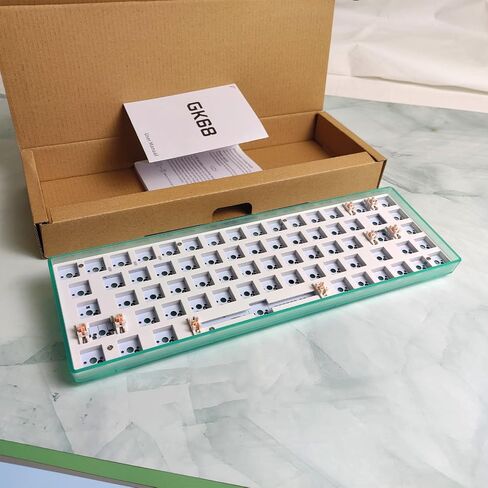 CIY GK68 Dual Mode Wireless Hotswap Tester Keyboard Kit, DIY 65%, Bluetooth 5.0/2.4G Wireless, Replaceable MX Switch 5Pin/3Pin, ABS Shell,Metal Positioning Plate,Sound Insulation Mat(Green Hyaline) in Saudi Arabia