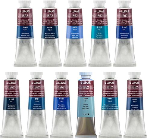 Lukas 1862 Professional Artist Oil Paint - Titanium White, 37 mL - Outstanding Lightfastness, Non-Yellowing, with Beeswax for Smooth, Buttery Texture, Consistent Hue, Ideal for Professional Artists in Saudi Arabia