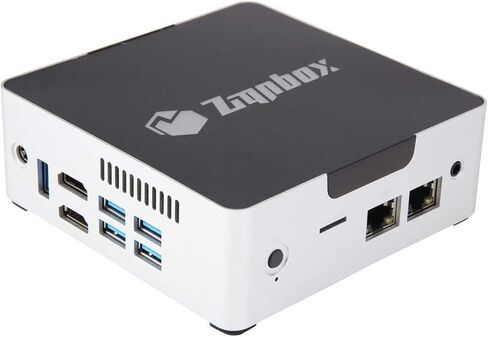 Zignbox GL02V2 كمبيوتر صغير بدون مروحة معالج Intel Celeron N4000 يصل إلى 2.6 جيجا هرتز، 4 جيجا بايت رام، 120 جيجا بايت SSD، Dual HDMI، Dual LAN، Windows 10 Pro in Kuwait