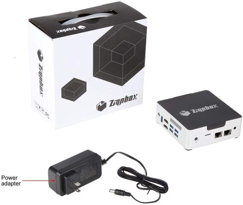 Zignbox GL02V2 كمبيوتر صغير بدون مروحة معالج Intel Celeron N4000 يصل إلى 2.6 جيجا هرتز، 4 جيجا بايت رام، 120 جيجا بايت SSD، Dual HDMI، Dual LAN، Windows 10 Pro in Kuwait