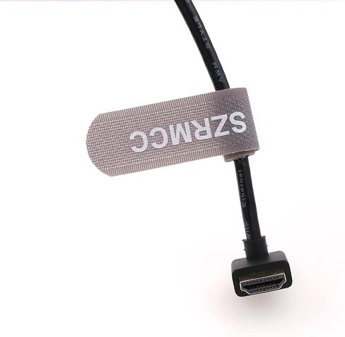SZRMCC HDMI Cable 8K 2.1 High Speed HDMI Left Angle to HDMI Right Angle Coiled Braided Ethernet Cable for Z Cam E2 Portkeys BM5 Atomos Shinobi Ninjav V Monitor Sony Canon Camera in Kuwait