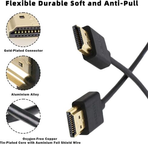 SZRMCC HDMI Cable 8K 2.1 High Speed HDMI Left Angle to HDMI Right Angle Coiled Braided Ethernet Cable for Z Cam E2 Portkeys BM5 Atomos Shinobi Ninjav V Monitor Sony Canon Camera in Kuwait