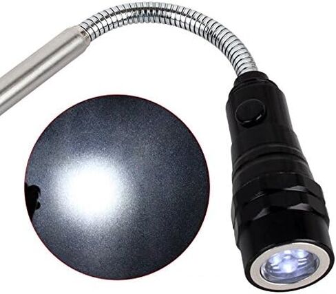 BlueSunshine المحمولة 3 × مصابيح LED تلسكوبية مرنة قابلة للتوسيع، شعلة رأس مغناطيسية لالتقاط أداة ضوء فلاش (أقصى طول 22 بوصة)، 4 × بطاريات LR44 (متضمنة)، أحمر in Saudi Arabia