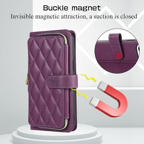 Wallet Case for Samsung Galaxy A54 5G with Detachable Wrist Strap 9+ Card Slots Zipper Purse, Luxury PU Leather Stand Full Body Cell Phone Cover for A 54 54A SM A546U 2023 Women Girls Rose Gold in Saudi Arabia